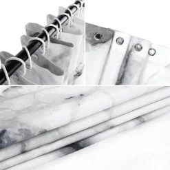 Aqua Essence Badezimmer--Duschvorhang-Set – Elegantes Badezimmerdekor