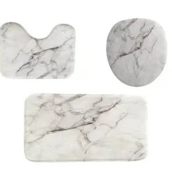 Aqua Essence Badezimmer--Duschvorhang-Set – Elegantes Badezimmerdekor