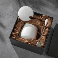 The Cozy Mug Küche & Esszimmer-Marmor-Kaffeetassen-Set – Elegante Keramiktassen-Kollektion