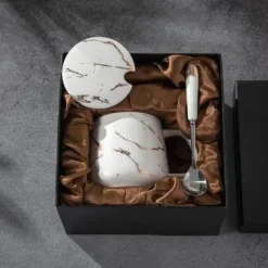 The Cozy Mug Küche & Esszimmer-Marmor-Kaffeetassen-Set – Elegante Keramiktassen-Kollektion
