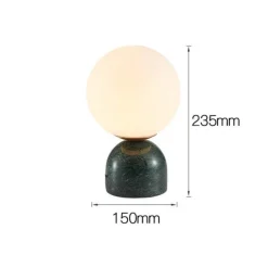 Bright Accents Beleuchtung-Marmor-Tischlampe – Elegantes, modernes Kugel-Design