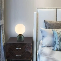 Bright Accents Beleuchtung-Marmor-Tischlampe – Elegantes, modernes Kugel-Design