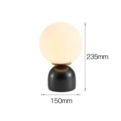 Bright Accents Beleuchtung-Marmor-Tischlampe – Elegantes, modernes Kugel-Design
