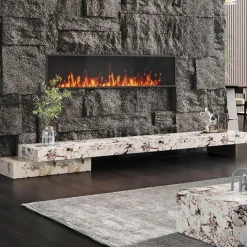 The Lounge Loft Möbel-Marmor-TV-Ständer - Modernes Berenger Entertainment Center