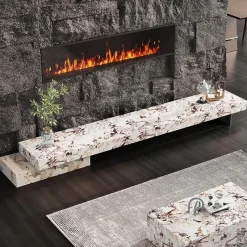 The Lounge Loft Möbel-Marmor-TV-Ständer - Modernes Berenger Entertainment Center