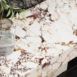 The Lounge Loft Möbel-Marmor-TV-Ständer - Modernes Berenger Entertainment Center