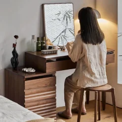 The Lounge Loft Möbel-Marokko Frisiertisch - Eleganter Schminktisch mit Spiegel