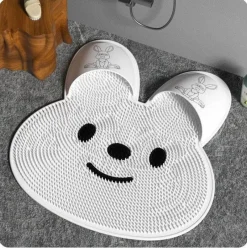 The Blissful Bath Badezimmer-Massage Rabbit Bath Mat - Soft Relaxing Floor Mat