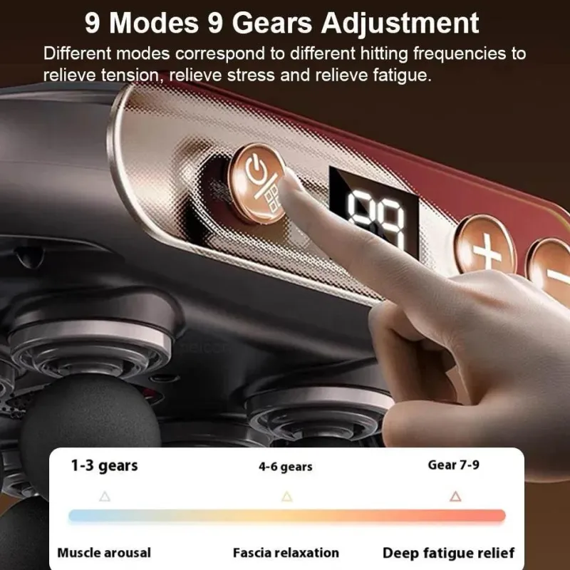 Tranquil Touch Massageprodukte|Gesundheits-Gadgets-Massagepistole mit sechs Köpfen zur Muskelentspannung