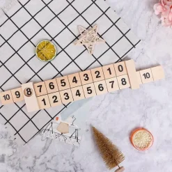 The Decor Haven Babyspielzeug-Mathe-Spielzeug aus Holz – Kreatives Lernwerkzeug für Kinder