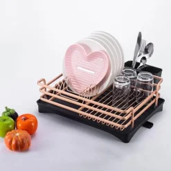 Space Savvy Küche & Esszimmer-Mattes Abtropfgestell – Stilvoller Küchen-Organizer