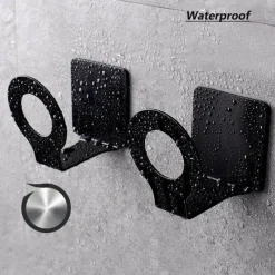 Cozy Living Küche & Esszimmer|Möbel-Mattschwarze Küchenaufbewahrung aus Metall ohne Bohren