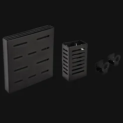 Cozy Living Küche & Esszimmer|Möbel-Mattschwarze Küchenaufbewahrung aus Metall ohne Bohren