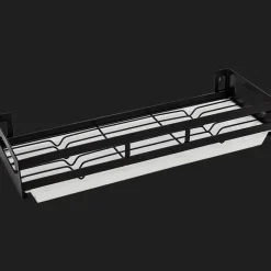 Cozy Living Küche & Esszimmer|Möbel-Mattschwarze Küchenaufbewahrung aus Metall ohne Bohren