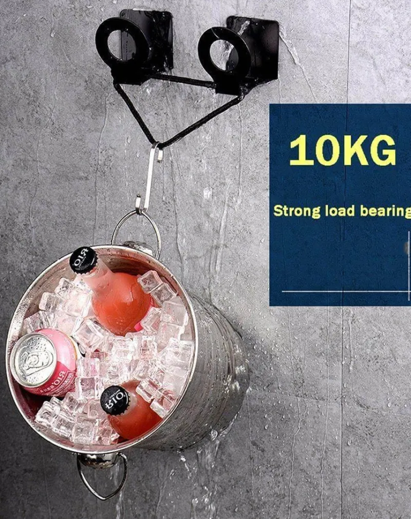 Cozy Living Küche & Esszimmer|Möbel-Mattschwarze Küchenaufbewahrung aus Metall ohne Bohren