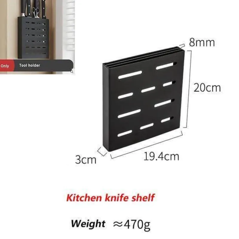 Cozy Living Küche & Esszimmer|Möbel-Mattschwarze Küchenaufbewahrung aus Metall ohne Bohren