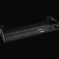 Cozy Living Küche & Esszimmer|Möbel-Mattschwarze Küchenaufbewahrung aus Metall ohne Bohren