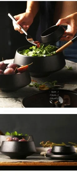 The Culinary Kit Küche & Esszimmer-Mattschwarze Snackschale – Modernes, elegantes Serviergericht