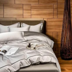 Cozy Haven Bettzeug-Mauvefarbenes Bettlakenset aus ägyptischer Baumwolle – Luxuriöse Bettwäsche