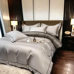 Cozy Haven Bettzeug-Mauvefarbenes Bettlakenset aus ägyptischer Baumwolle – Luxuriöse Bettwäsche