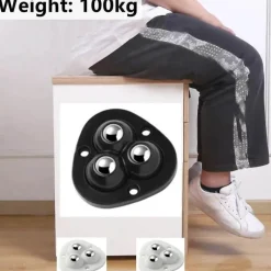 The Decor Haven Gadgets Für Zuhause-Möbeltransportrollen – selbstklebende Drehrollen zum Heben schwerer Lasten