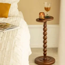 Willow u0026 Whim Möbel-Medieval Mini Coffee Table - Solid Wood Accent Furniture