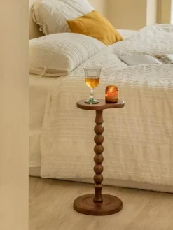 Willow u0026 Whim Möbel-Medieval Mini Coffee Table - Solid Wood Accent Furniture