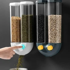 Signature Spaces Küche & Esszimmer-Mehrkornspender - Transparente Aufbewahrungslösung zur Wandmontage