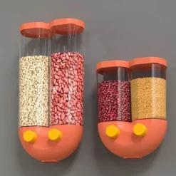 Signature Spaces Küche & Esszimmer-Mehrkornspender - Transparente Aufbewahrungslösung zur Wandmontage