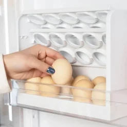 Space Savvy Küche & Esszimmer-Mehrschichtige, praktische Eier-Kühlschrank-Organizerbox