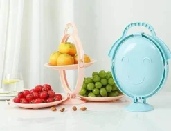 Deco Küche & Esszimmer-Mehrschichtiger, kreativer, faltbarer Snack-Obstschalenständer