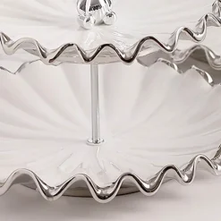 Elegance at the Table Küche & Esszimmer-Mehrschichtiger Tortenständer – Elegante Dessertpräsentation mit Wasserwellen