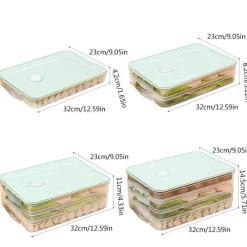 Space Savvy Küche & Esszimmer-Mehrschichtiger Vorratsbehälter für Lebensmittel – stapelbarer Meal-Prep-Organizer
