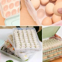 Space Savvy Küche & Esszimmer-Mehrschichtiger Vorratsbehälter für Lebensmittel – stapelbarer Meal-Prep-Organizer