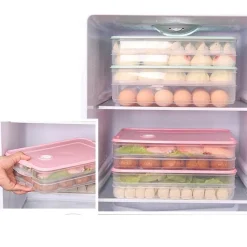 Space Savvy Küche & Esszimmer-Mehrschichtiger Vorratsbehälter für Lebensmittel – stapelbarer Meal-Prep-Organizer