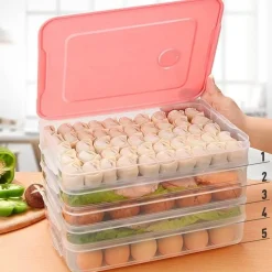 Space Savvy Küche & Esszimmer-Mehrschichtiger Vorratsbehälter für Lebensmittel – stapelbarer Meal-Prep-Organizer