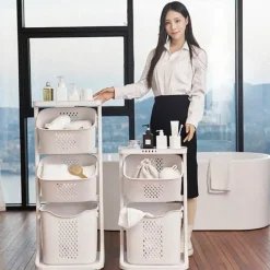 Space Savvy Küche & Esszimmer-Mehrschichtiger Wäschekorb – Hängeaufbewahrungslösung