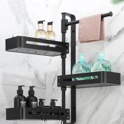 Space Savvy Küche & Esszimmer-Mehrschichtiges drehbares Küchenregal – Aufbewahrungs-Organizer ohne Lochen