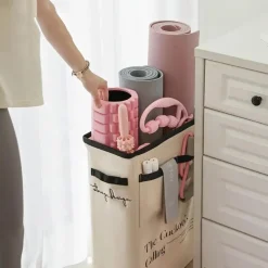 Tranquil Touch Gesundheits-Gadgets|Badezimmer-Mehrzweck-Yogakorb aus Segeltuch – Universelle Aufbewahrungslösung