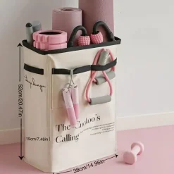 Tranquil Touch Gesundheits-Gadgets|Badezimmer-Mehrzweck-Yogakorb aus Segeltuch – Universelle Aufbewahrungslösung