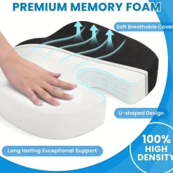 Tranquil Touch Gesundheits-Gadgets|Badezimmer-Memory Foam Sitzauflage – Bequem, Rutschfest für Büro & Auto