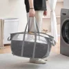 Aqua Essence Badezimmer-Mesh Laundry Hamper - Portable Storage Bag for Clothes