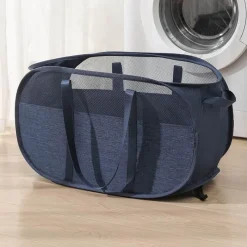 Aqua Essence Badezimmer-Mesh Laundry Hamper - Portable Storage Bag for Clothes