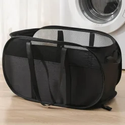 Aqua Essence Badezimmer-Mesh Laundry Hamper - Portable Storage Bag for Clothes