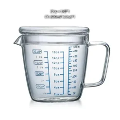 Feast u0026 Flair Küche & Esszimmer-Messbecher aus Glas – Hitzebeständiger Krug für präzises Ausgießen