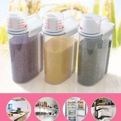 Space Savvy Küche & Esszimmer-Messbecherdeckel - Getreideaufbewahrungsspender