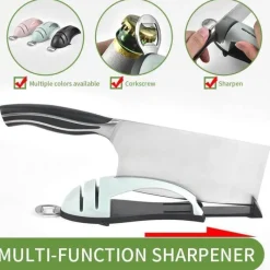 Deco Küche & Esszimmer-Messerschärfer – 3-in-1 Multifunktionswerkzeug für alle Klingen