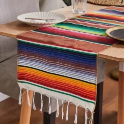 Warm Embrace Bettzeug-Mexikanische gewebte Quastendecke - Buntes Sofa-Überwurf-Tischdecken-Dekor