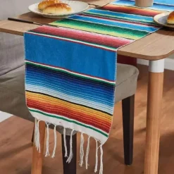 Warm Embrace Bettzeug-Mexikanische gewebte Quastendecke - Buntes Sofa-Überwurf-Tischdecken-Dekor