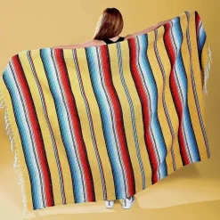 Snug u0026 Soft Bettzeug-Mexikanisches gestreiftes Strandtuch – Jacquardgewebte Outdoordecke